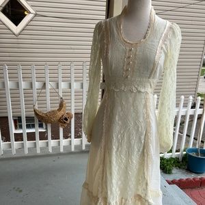 Vintage Gunne Sax bridal white long dress